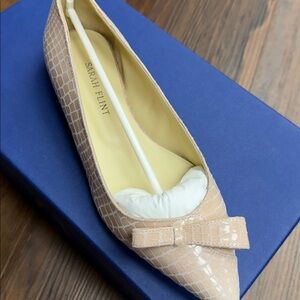 Sarah Flint Natalie light pink snake embossed nappa Women Flats